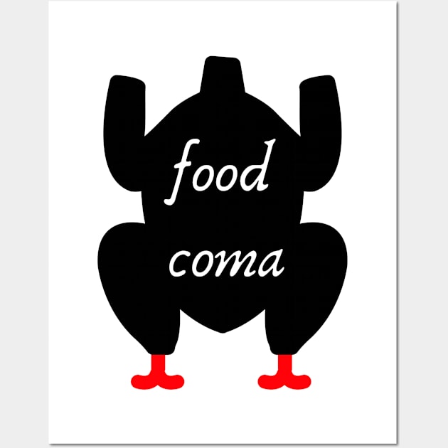 food coma text design Wall Art by artistic-much